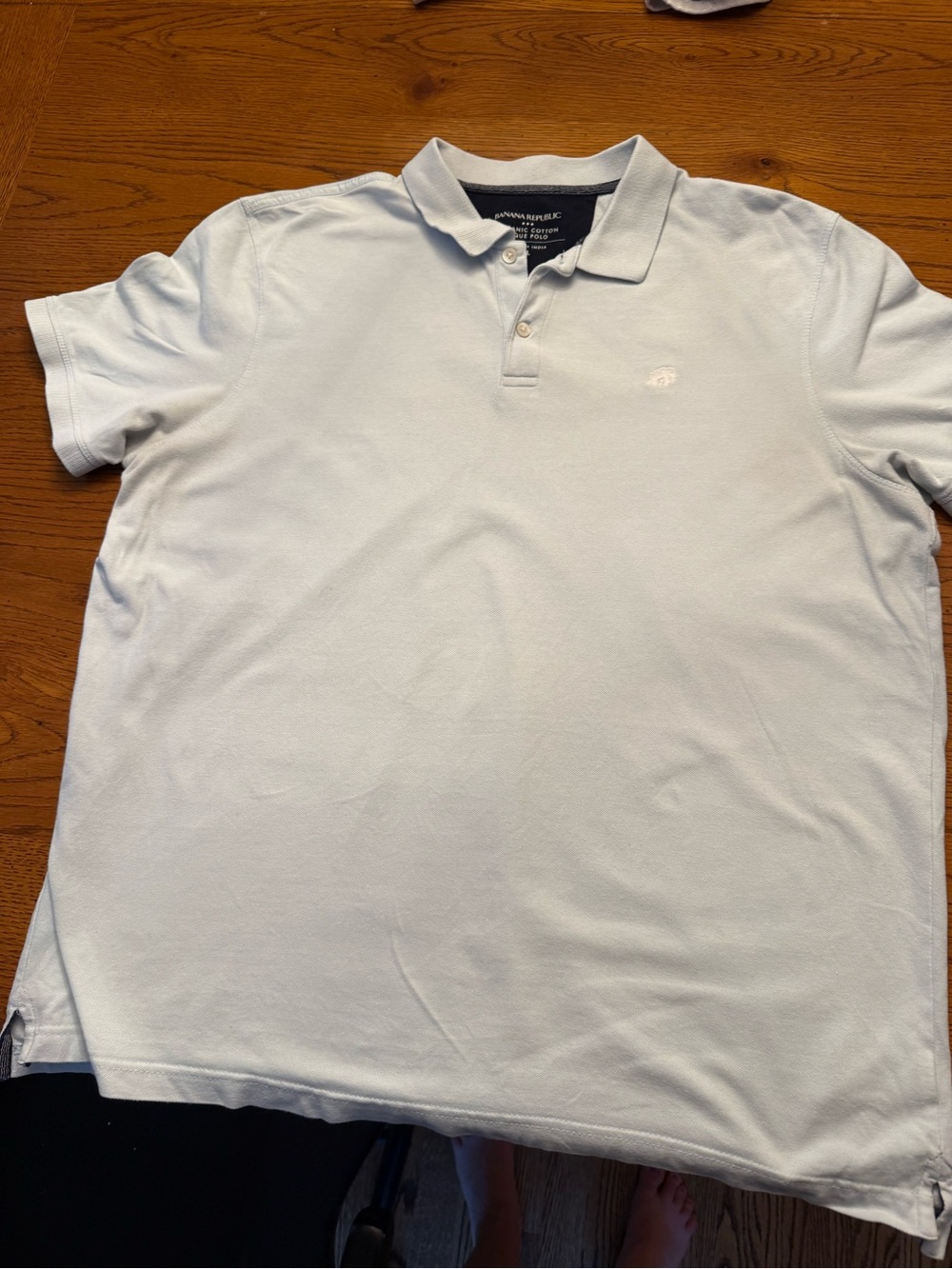 Banana Republic Men's Pale Blue Pique Polo